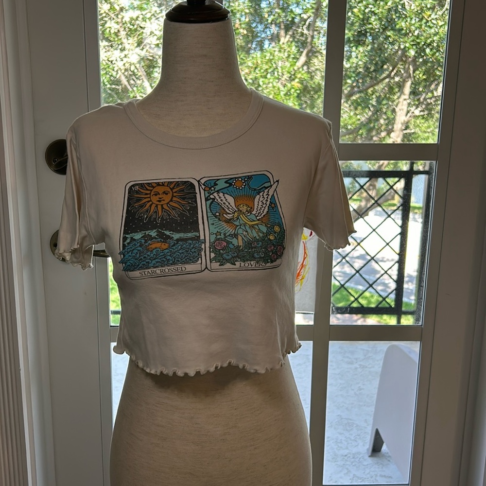 Urban Outfitters Tarot card crop tee